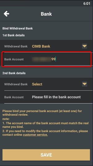9KING Guideline How To Activate Bank Account in 9KING 4