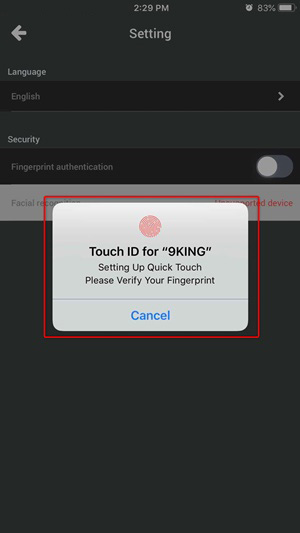 9KING Guideline Biometric Authentication For Added Security 4