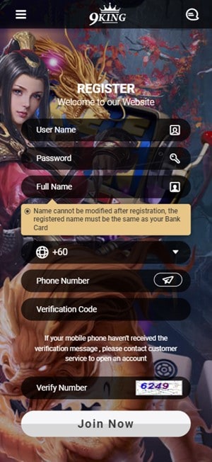 How to log in to the Malaysia 9KING Entertainment App-1