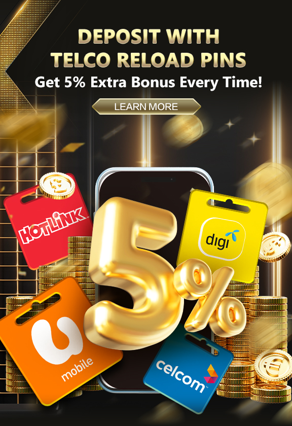 Deposit with Telco Reload Pins, Get 5% Extra Bonus Every Time! 2