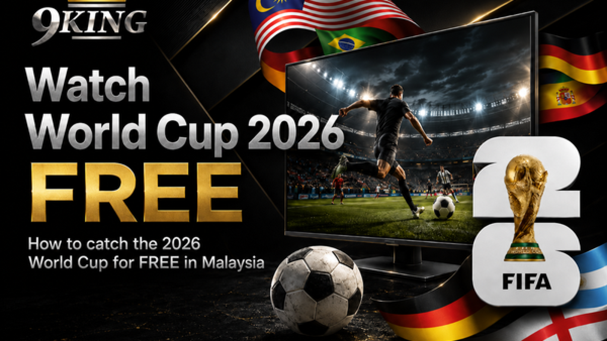 9KING World Cup 2026 Banner 600x440