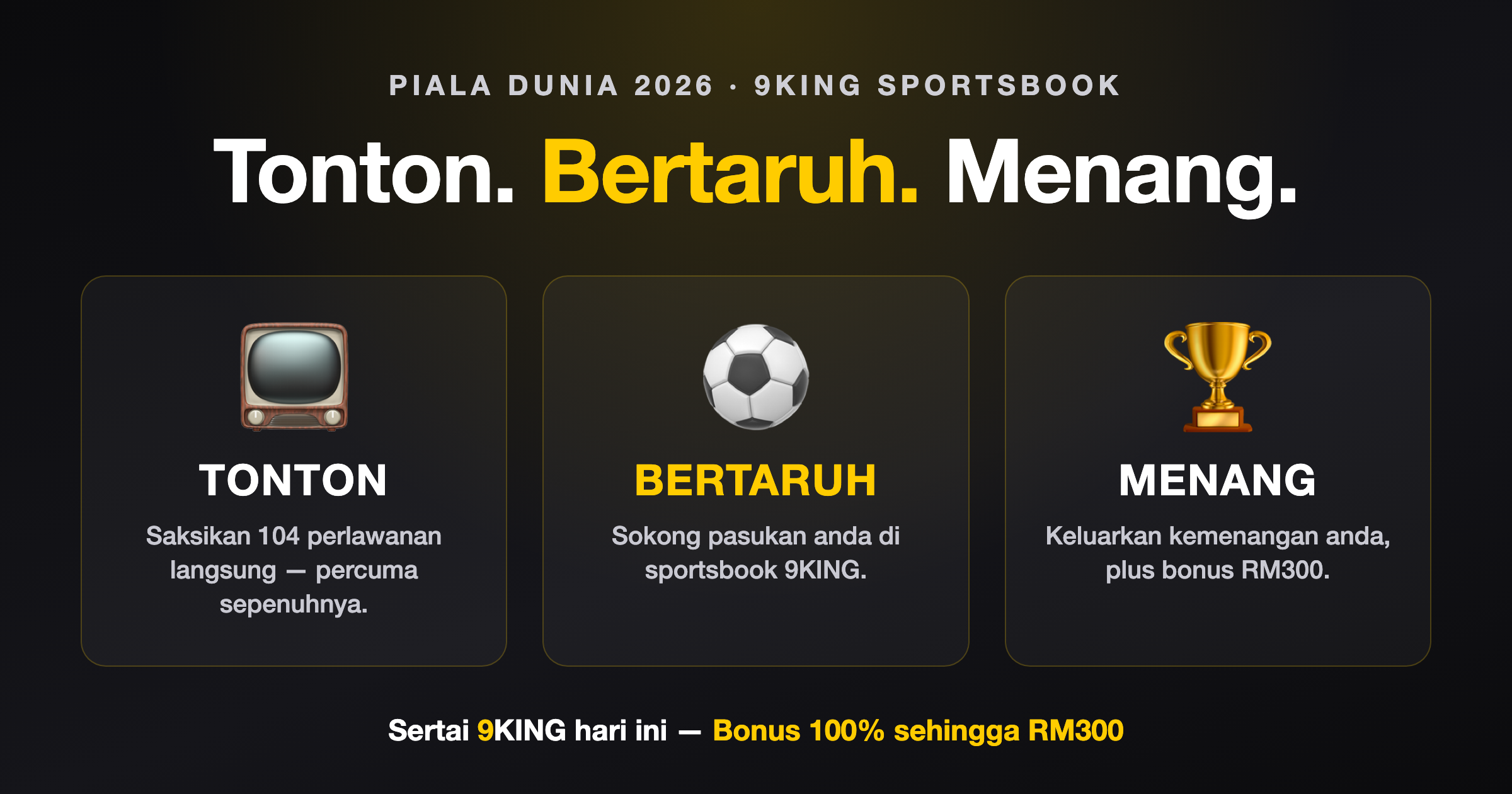 Watch, bet and win on World Cup 2026 with 9KING